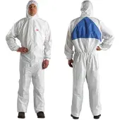 3M 4540+XL, Blå, Vit, XL, Strålningstålig, Stänkskyddad, EN 1149-5 - Electrostatic Properties,? EN 1073-2 Particulate Radioactive Contamination,? EN..., SMS (Spunbond Meltblown Spunbond)