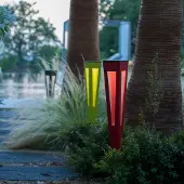 LES JARDINS Solcellslampa Tinka, dimbar, Aluminium / grå / zink, Aluminium / grå / zink, Solcellslampor