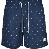 Urban Classics Badshorts marinblå / vit