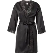 Ralph Lauren Morgonrock 'SIGNATURE SATIN' svart