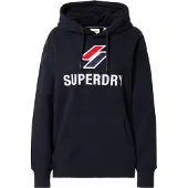 Superdry Code Sl Stacked Apq Os Tröja Med Huva