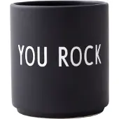 Design Letters Mugg - Favourite - Porslin - Svart Du Rock - - One Size - Mugg