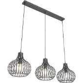QAZQA Modern Hänglampa Svart 3-ljus - Saffira