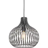 QAZQA Modern pendellampa svart 38 cm - Saffira