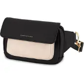 Kapten & Son Axelremsväska 'Visby Cream Black' kräm / svart