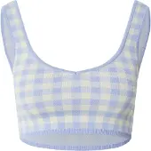 EDITED The Label Broderad topp 'Palina' ljusblå / naturvit
