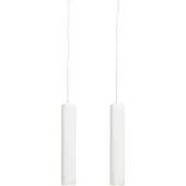 QAZQA Set med 2 designpendellampor vita - Tuba Small