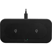 Essentials Qi dubbel trådlös laddare, 2x 10W, USB-C-kabel 1 m