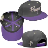 Ginza.se Prince: Unisex Snapback Cap/Gold Logo & Symbol (Black & Purple)