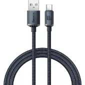 Baseus Crystal Shine USB-A / USB-C-kabel - 1.2m, 100W - Svart