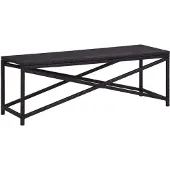vidaXL Trädgårdsbänk 120 cm konstrotting svart