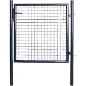 vidaXL Trädgårdsgrind i nät galvaniserat stål 100x100 cm grå