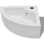 vidaXL Handfat med Överlopp, 45 X 32 X 12,5 Cm, Vitt