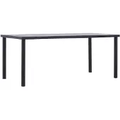 vidaXL Matbord svart och betonggrå 180x90x75 cm MDF
