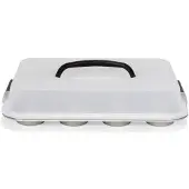 Patisse muffinsform med lock 35 cm stål silver 12 fack