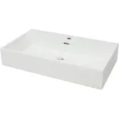 vidaXL Tvättställ med kranhål keramik vit 76x42,5x14,5 cm