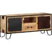 vidaXL TV-bänk 110x31x46 cm grovt mangoträ