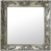 vidaXL Barock väggspegel 50x50 cm silver
