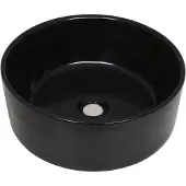 vidaXL Tvättställ keramik rund svart 40x15 cm