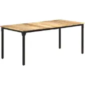 vidaXL Matbord 180x90x76 cm grovt mangoträ