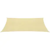 vidaXL Solsegel HDPE rektangulärt 2x4 m beige