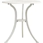 vidaXL Trädgårdsbord Vit 62x62x65 cm Gjuten aluminium