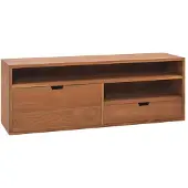 vidaXL TV-bänk 110x30x40 cm massiv teak