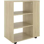 vidaXL Skåp med hjul sonoma-ek 60x35x75 cm spånskiva