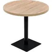 vidaXL MDF bistrobord med stålbas 80x75 cm ekfinish