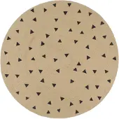 vidaXL Handgjord Matta, Jute, Triangelmönster, 120 Cm