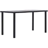 vidaXL Matbord svart och betonggrå 140x70x75 cm MDF