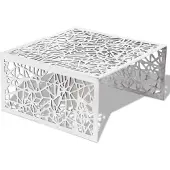 vidaXL Soffbord geometrisk design aluminium silver