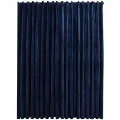 Super Merchant Vidaxl Mörkläggningsgardin med Hakar, Sammet, Marinblå, 290X245 Cm