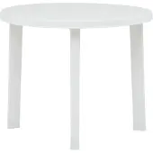 vidaXL Trädgårdsbord vit 89 cm plast