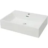 vidaXL Handfat med kranhål keramik vit 60,5x42,5x14,5 cm