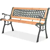 vidaXL Trädgårdsbänk 122 cm trä