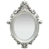 vidaXL Väggspegel slottsstil 56x76 cm silver