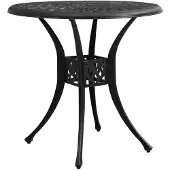 vidaXL Trädgårdsbord svart 78x78x72 cm gjuten aluminium