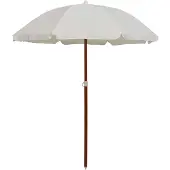 vidaXL Parasoll med stålstång 180 cm sand