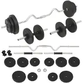 vidaXL Skivstång och hantlar set 30 kg