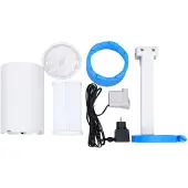 vidaXL Bräddavlopp till pool med pump och adapter 16 cm plast