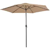 vidaXL Trädgårdsparasoll med metallstång 300 cm taupe