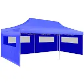 vidaXL Pop-up partytält hopfällbart 3 x 6 m blå