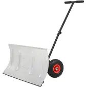vidaXL Manuell snöplog med hjul 100x44 cm
