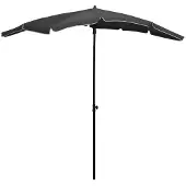 vidaXL Parasoll med stång 200x130 cm antracit