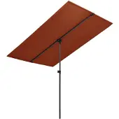 vidaXL Trädgårdsparasoll med aluminiumstång 180x110 cm terrakotta