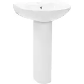 vidaXL Handfat fristående med piedestal keramik 520x440x190 cm vit