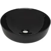 vidaXL Handfat keramik rund svart 41,5x13,5 cm