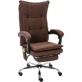 vidaXL Massagekontorsstol brun tyg