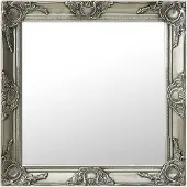vidaXL Barock väggspegel 60x60 cm silver